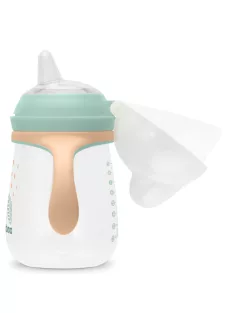   Baboo Csöpögésmentes itatópohár szilikon ivócsőrrel 260 ml Peachy Keen 6+ hónapos kortól - zöld színű