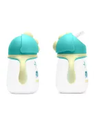 Baboo Csöpögésmentes itatópohár szilikon szívószállal 260 ml Lagoon Fiesta zöld színű 9+ hónapos kortól - zöld színű