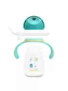 Baboo Csöpögésmentes itatópohár szilikon szívószállal 260 ml Lagoon Fiesta zöld színű 9+ hónapos kortól - zöld színű