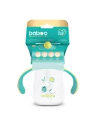 Baboo Csöpögésmentes itatópohár szilikon szívószállal 260 ml Lagoon Fiesta zöld színű 9+ hónapos kortól - zöld színű