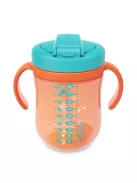 Baboo Súlyozott szívószálas itatópohár (szilikon szívószállal) 300 ml Sea Life 9+ hónapos kortól - narancssárga