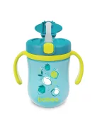 Baboo Súlyozott szívószálas itatópohár (szilikon szívószállal) 300 ml 9+ hónapos kortól - Lagoon Fiesta