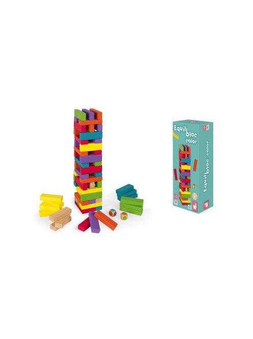 Janod 02012 Jenga - színes egyensúlyozó fajáték