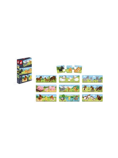 Janod 02710 Puzzle Trionimo - Párosító játék 30 db-os