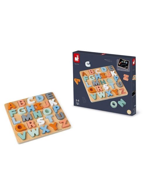 Janod 04412 Terbeli betűk ügyességi oktató játék puzzle