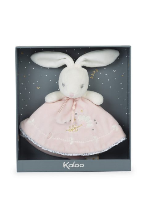 Kaloo K969955 PERLE - ROUND Csücsköző kendő Nyuszi Rózsaszín - 20CM