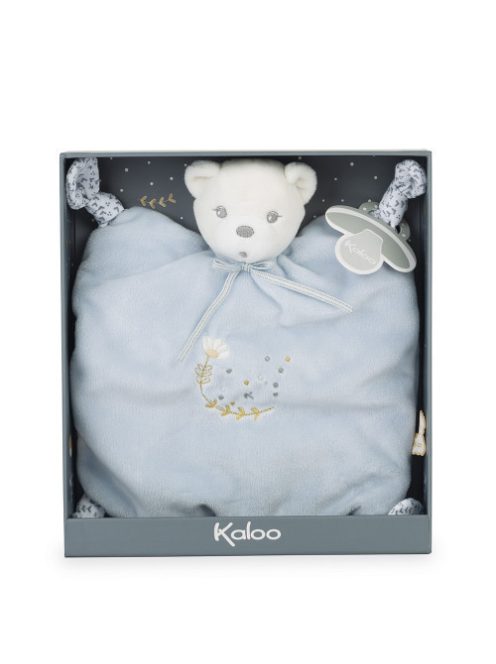 Kaloo K969956 PERLE - Csücsköző kendő KNOTS Maci Kék - 20CM