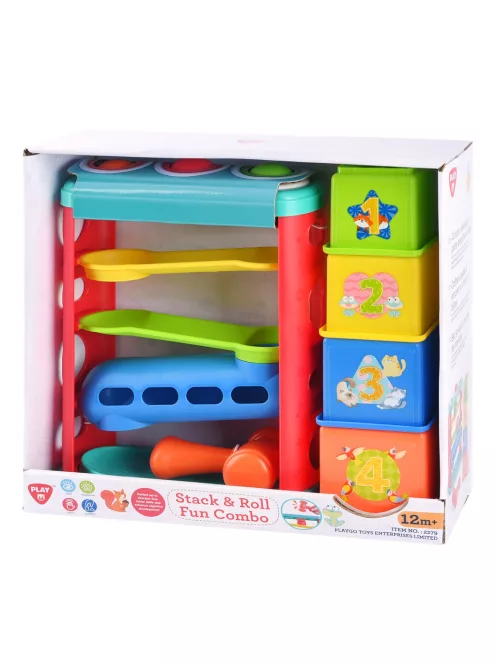 Playgo Kalapácsos golyópálya építőkockákkal