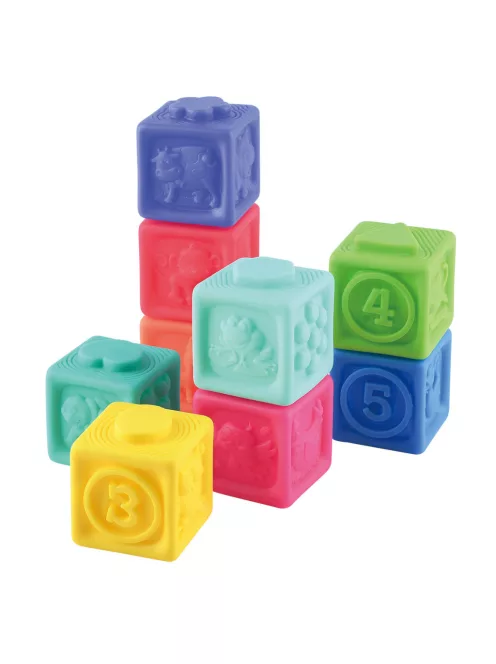 Playgo Puha szivárvány építőkockák