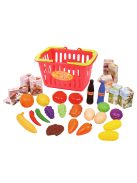 Playgo műanyag élelmiszer készlet bevásárló kosárban