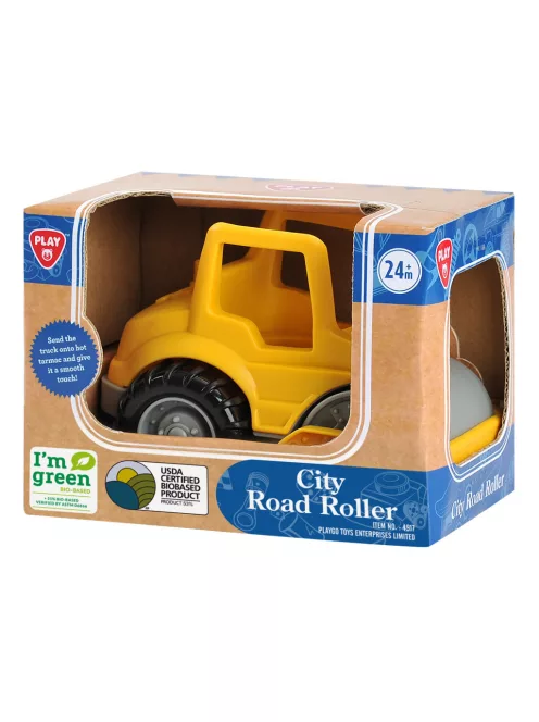 Playgo műanyag munkagép - úthenger (bio-based)