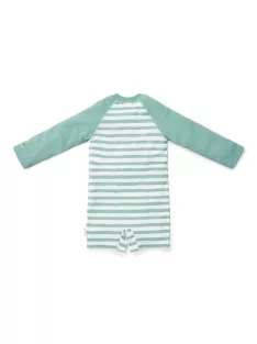   Little Dutch hosszú ujjú úszóoverál Stripes Surf Blue - 74/80