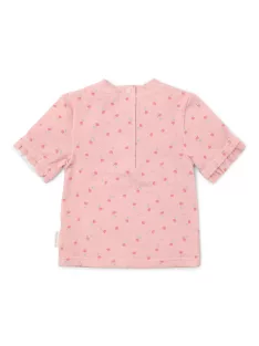   Little Dutch rövid ujjú úszópóló Sunny Flowers Blush - 98/104