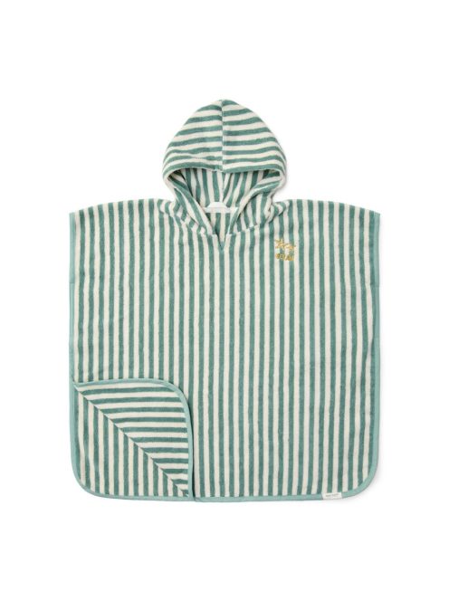 Little Dutch fürdőponcsó Seashells and Stripes Surf - Blue