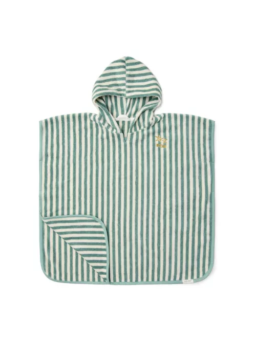 Little Dutch fürdőponcsó Seashells and Stripes Surf - Blue