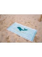 Little Dutch strandtörölköző Seashells and Stripes Surf Blue
