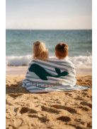 Little Dutch strandtörölköző Seashells and Stripes Surf Blue