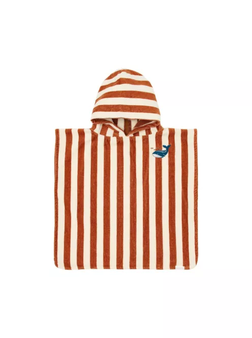 Little Dutch fürdőponcsó Ocean World Brown Stripe - One size