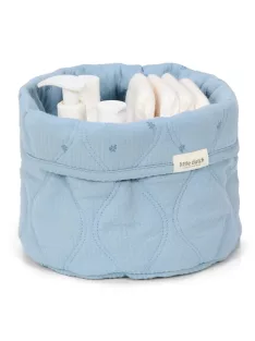 Little Dutch kerek tároló 20x15 cm - Pure Denim Blue