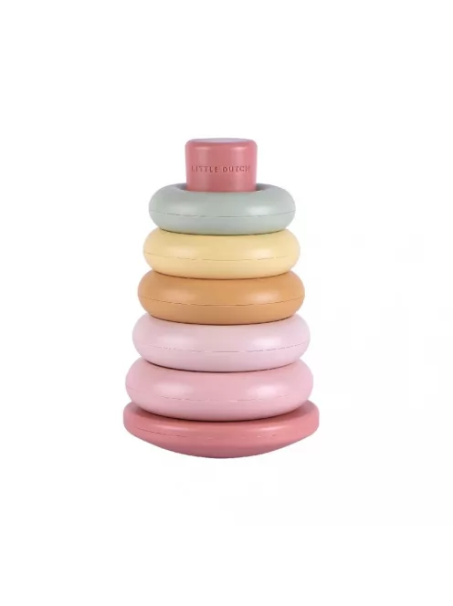 Little Dutch műanyag montessori torony - pink