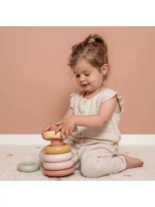 Little Dutch műanyag montessori torony - pink