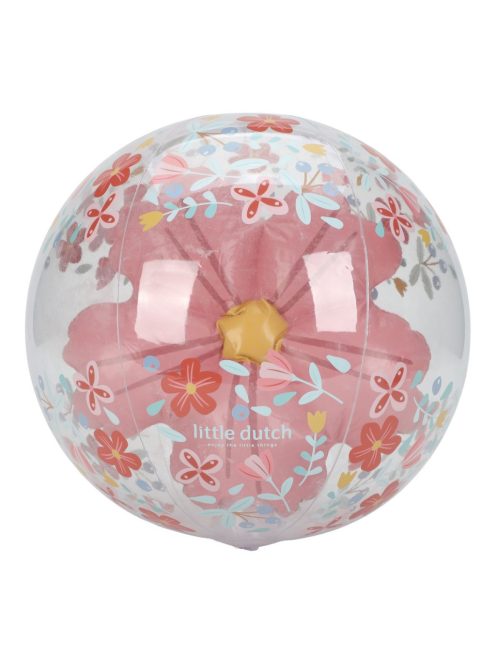 Little Dutch felfújható 3D strandlabda - Pink Flowers