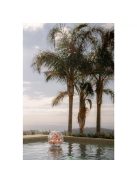 Little Dutch felfújható 3D strandlabda - Pink Flowers