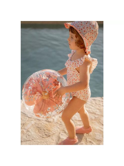 Little Dutch felfújható 3D strandlabda - Pink Flowers