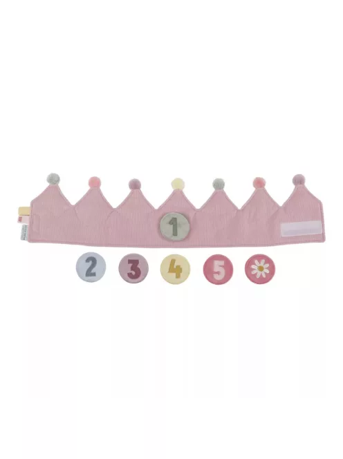Little Dutch gyerek születésnapi korona számokkal - pink