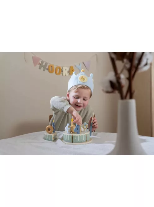 Little Dutch gyerek születésnapi korona számokkal - kék