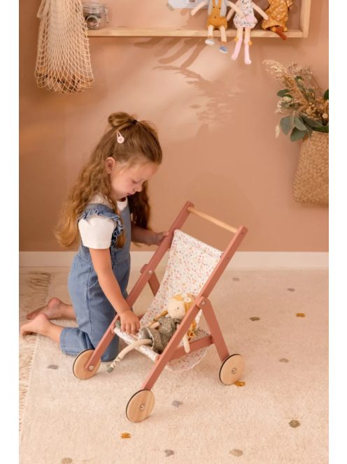 Little Dutch játék babakocsi - virágok&pillangók