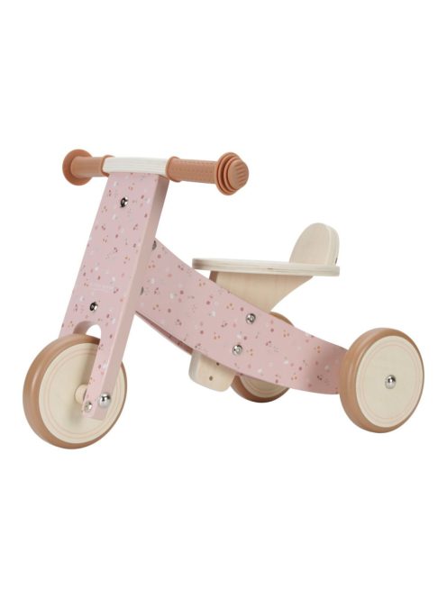 Little Dutch fa tricikli - kis pink virágok