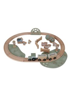 Little Dutch fa játékvonat sínpályával - Little Farm