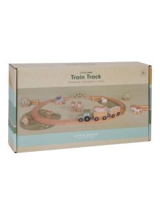 Little Dutch fa játékvonat sínpályával - Little Farm