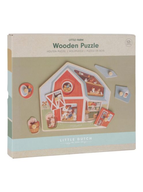 Little Dutch fa formabeillesztő puzzle - Little Farm