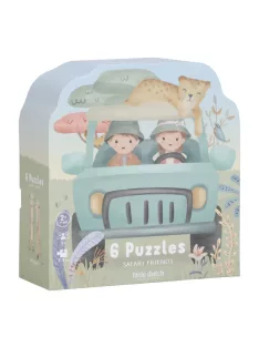 Little Dutch 6 az 1-ben puzzle- Safari Friends