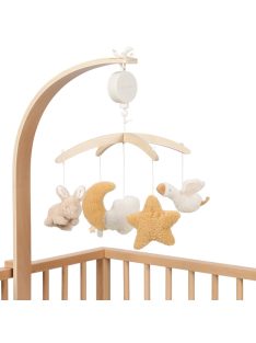   Little Dutch Zenélő körforgó natúr fa vázzal - Newborn Naturals