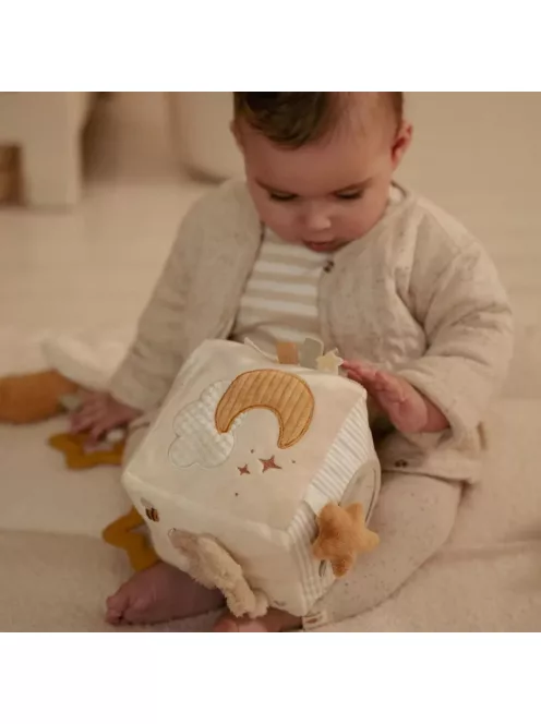 Little Dutch készségfejlesztő plüss kocka - Newborn Naturals