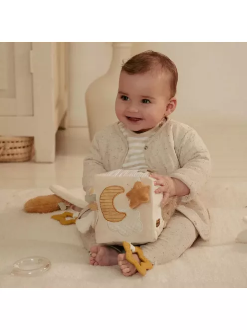 Little Dutch készségfejlesztő plüss kocka - Newborn Naturals
