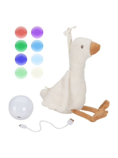 Little Dutch Alvást segítő zenélő gúnár éjjeli fénnyel - Newborn Naturals