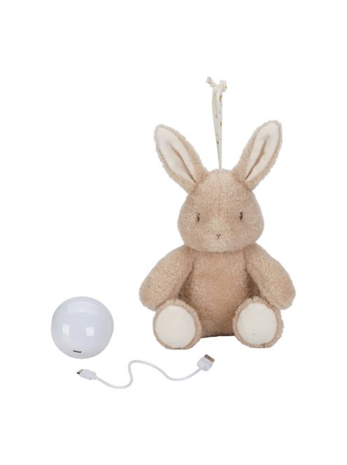 Little Dutch Alvást segítő zenélő nyuszi éjjeli fénnyel - Newborn Naturals