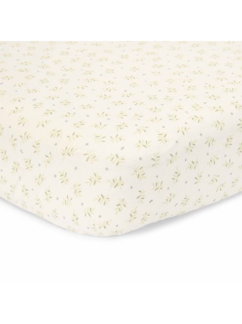 Little Dutch gumis lepedő 60x120 cm - Blueberry Leaves