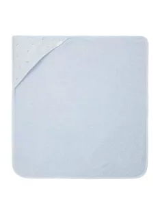   Little Dutch hímzett kapucnis fürdőlepedő 75x75 cm - Blue
