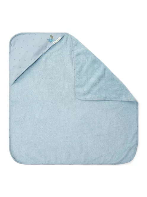 Little Dutch Kapucnis fürdőlepedő 75x75 cm - Pure Denim Blue