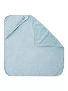   Little Dutch Kapucnis fürdőlepedő 100x100 cm - Pure Denim Blue