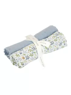   Little Dutch muszlin textilpelenka 70x70 cm 2 db - Forest Adventure & Denim Blue
