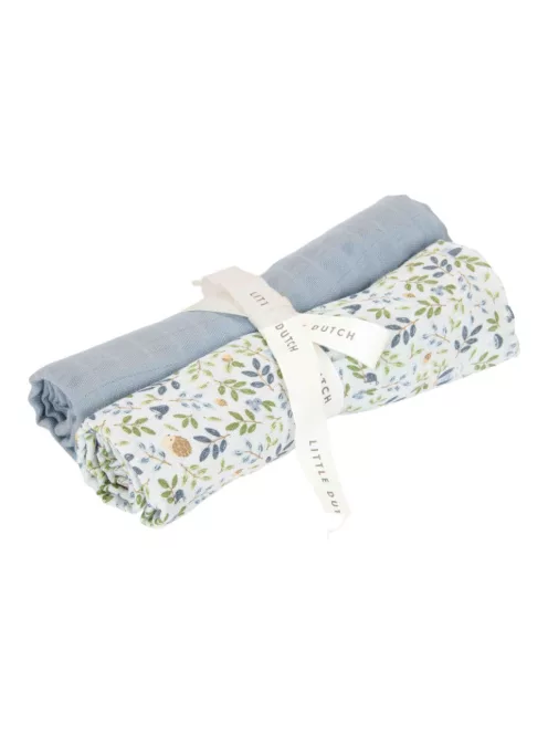 Little Dutch muszlin textilpelenka 70x70 cm 2 db Forest Adventure & Denim Blue