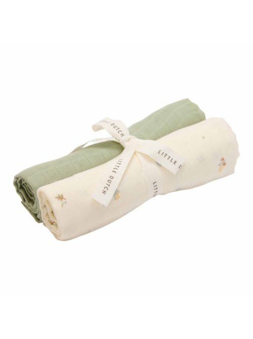 Little Dutch muszlin textilpelenka 70x70 cm 2 db - Forest Treasures & Sage
