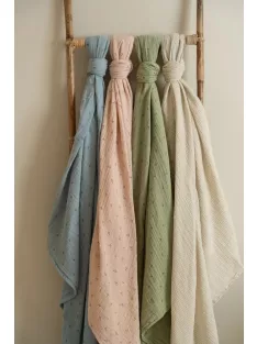 Little Dutch Muszlin textilpelenka 120x120 - Pure Sage