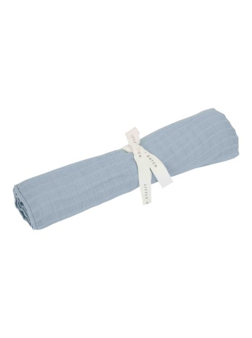Little Dutch muszlin textilpelenka 120x120 cm - Pure Denim Blue
